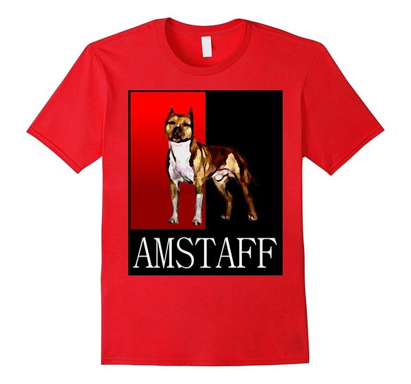 

new men shirt american staffordshire terrier t-shirt amstaff dog
