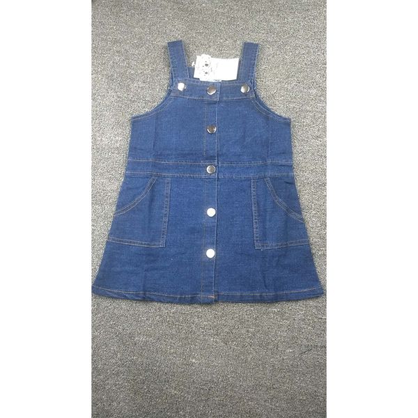 

korean style designer summer new baby fashion dress 90% cotton childrens pants close fitting comfortable denim dress, Red;yellow