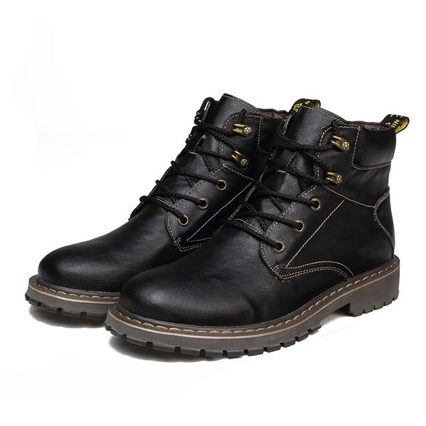 

38-46 men winter boots non-slip 2020 warm comfortable men snow boots #0631, Black