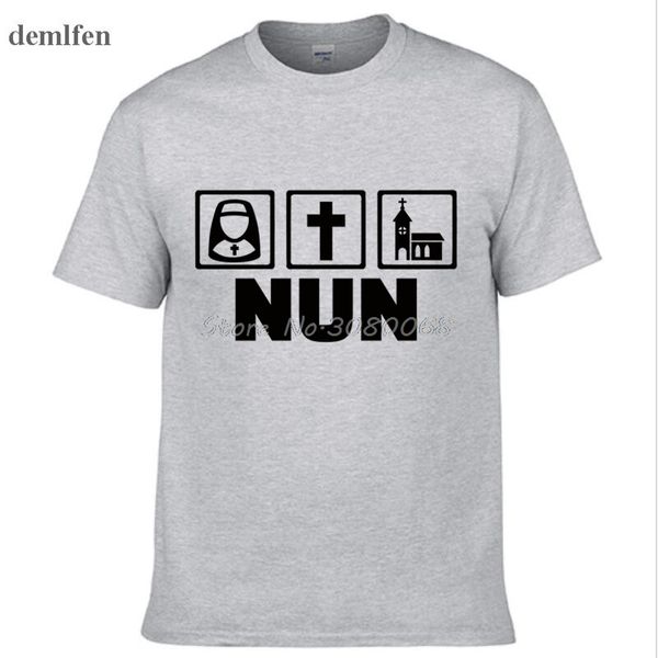 

nun design t-shirt men funny cotton short sleeve o-neck tshirts fashion summer style fitness brand t shirts