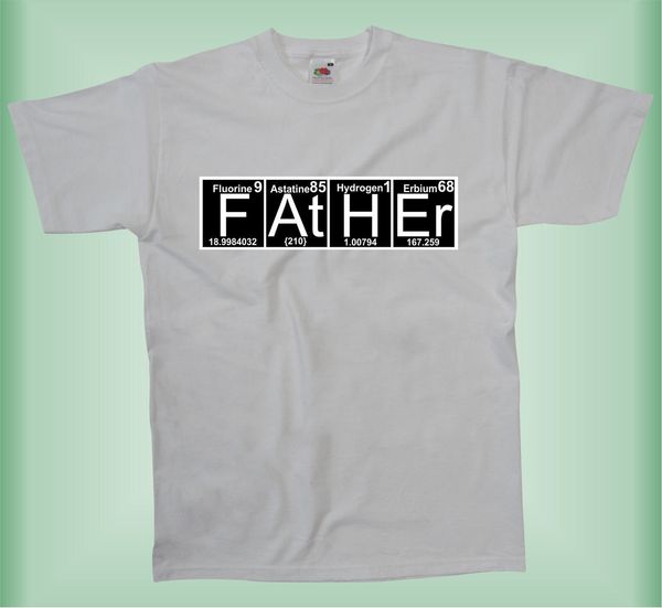 

новый 2019 hot summer casual печать отец периодическая таблица ломая bad inspired внушительной funny mens футболочки