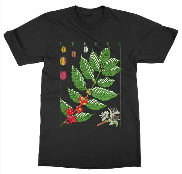 

tshirt homme 2020 новый кофе t-shirt ботанический сад завод печать art ботаника bloom fruit flower grow