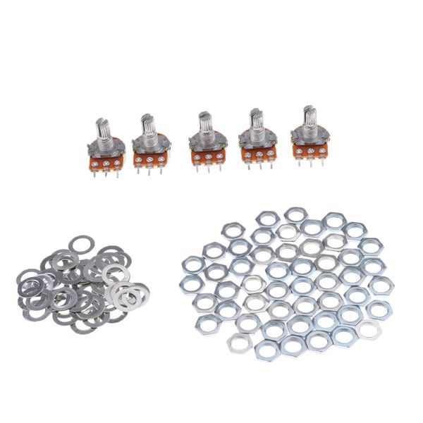 

50x 1k/2k/5k/10k/20k/50k/100k/250k/500k/1m single linear potentiometer shaft