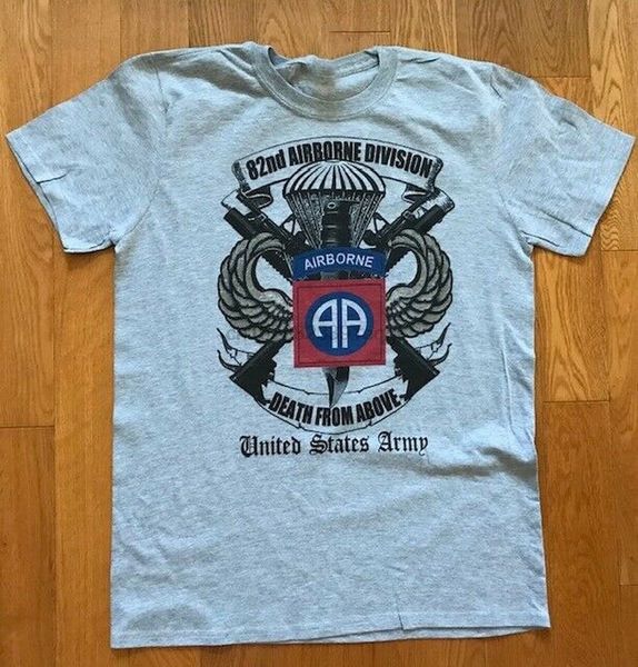 

восемьдесят второй десантной футболка размер m menrsquos рубашка серый все хлопок airforce военный хлопок летний стиль топы футболочку