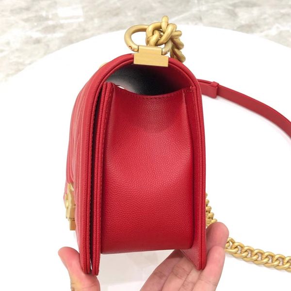 

woman bags thread handbags v lock leather boy small diamond lattice genuine wallet quality chain classic flap le purse bag shoulder ddhj, Red;black
