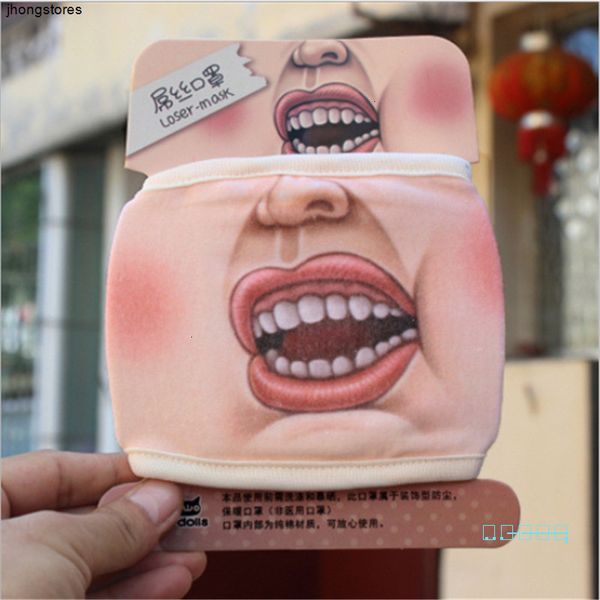 

creative sunproof ir58 cotton dustproof funny summer mask printing face big new cycling smmsh