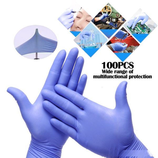 

pink/blue disposable gloves latex for home cleaning disposable food gloves cleaning gloves xs/s/m/l/xl anti-slip acid/alkali t200508