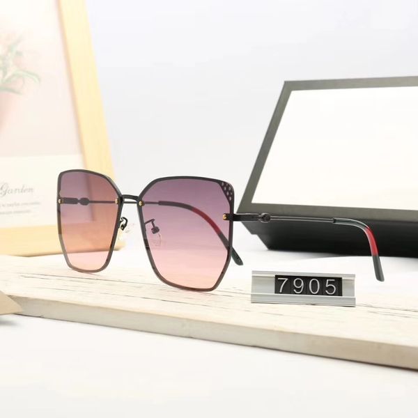

new fashion designer sunglasses size square frame avant-garde popular retro style light color decorative sunglasses popular style gg7905s, White;black