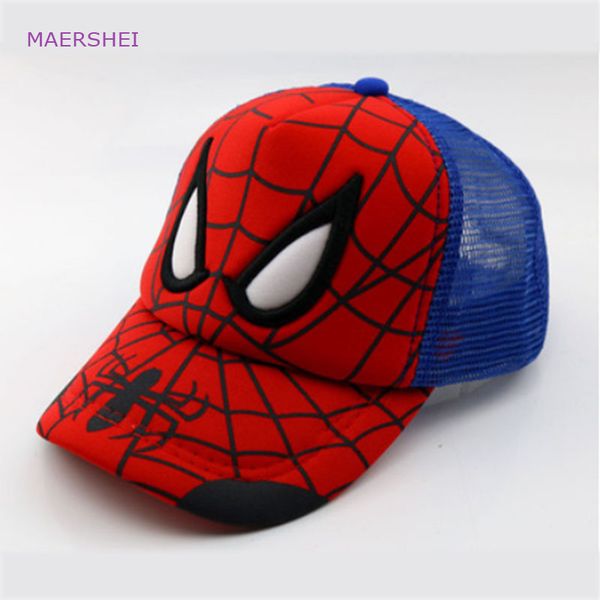 

maershei summer kids baseball hat casquette new children's net cap korea trend cartoon caps snapback, Blue;gray