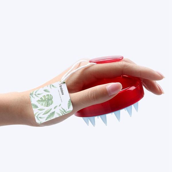 

brainbow 1 piece shampoo comb silicone teeth hair scalp soft massage brush hair washing comb body bath massager beauty spa tools bbycjr, Silver