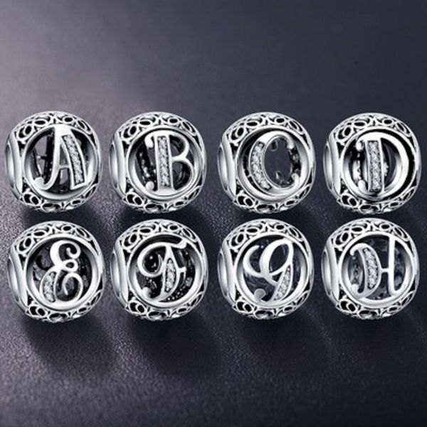 

zircon name initial letter necklace pendant accessorie a-z combination name necklace for women stainless steel box chain jewelry, Bronze;silver