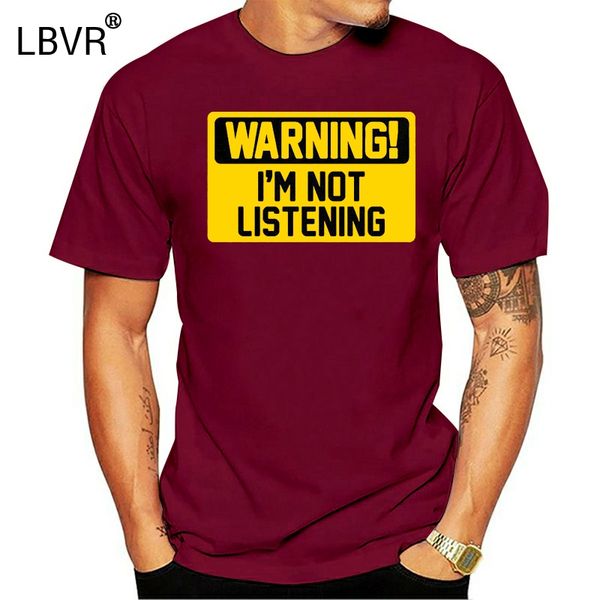 

warningi'mnot listening моды дети t-shirt печатные охладить pride t shirt men unisex new tshirt свободный размер top ajax