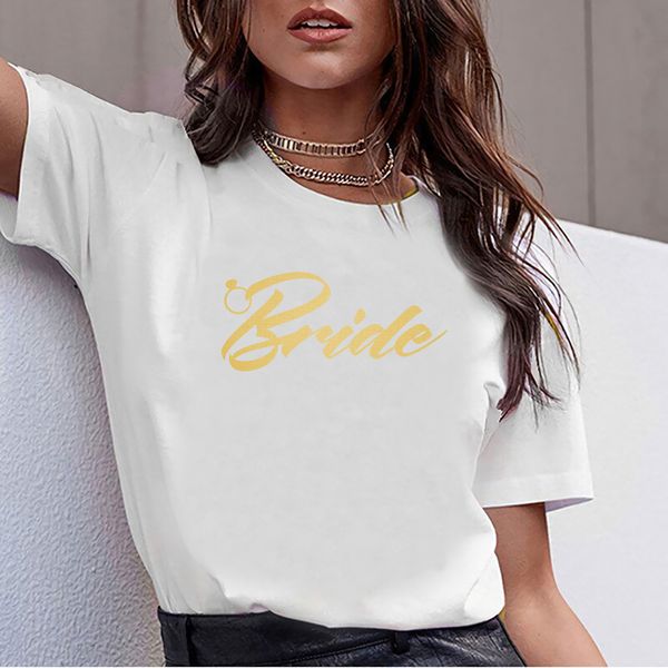 

t shirt women womens bride bachelorette party with ring gift fit inscriptions print female tshirt