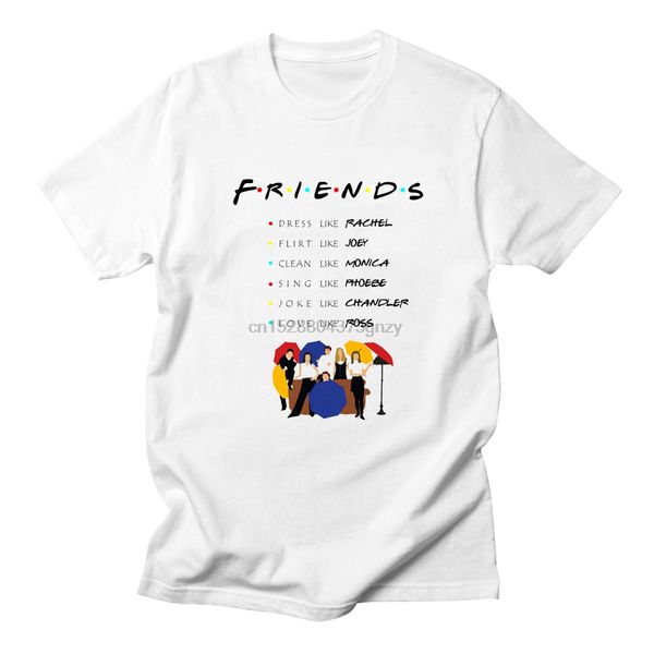 

2020camisetas cotton short sleeve t-shirt retro friends tv show printed graphic letter funny tshirt