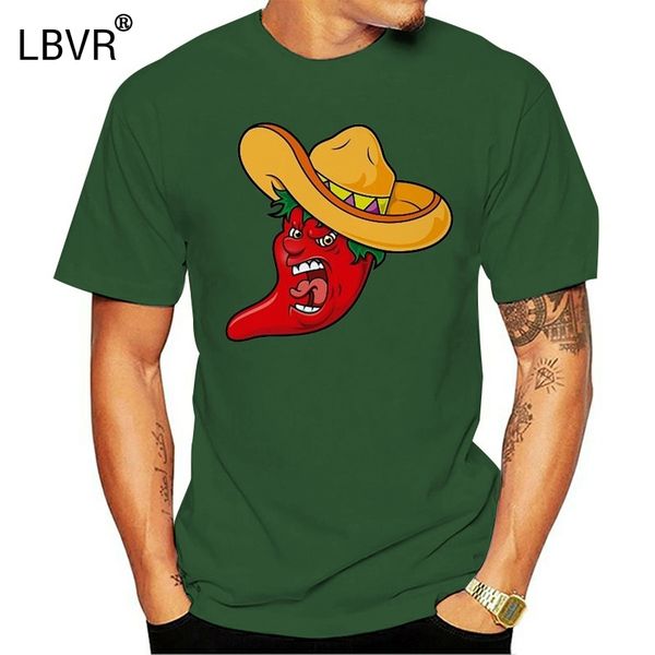 

злой красный chilli pepper men's tee -image по мода классический стиль tee shirt