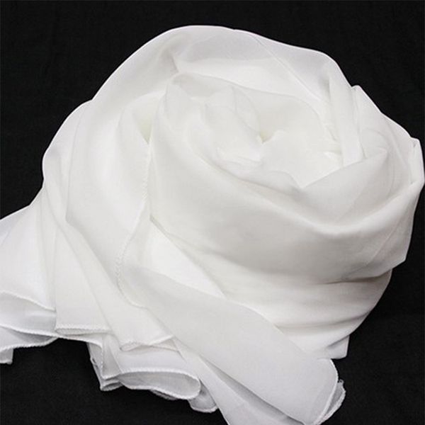 

scarves 100% silk scarf white women plant dyed solid color natural thin elegant fashion soft long real ladies, Blue;gray