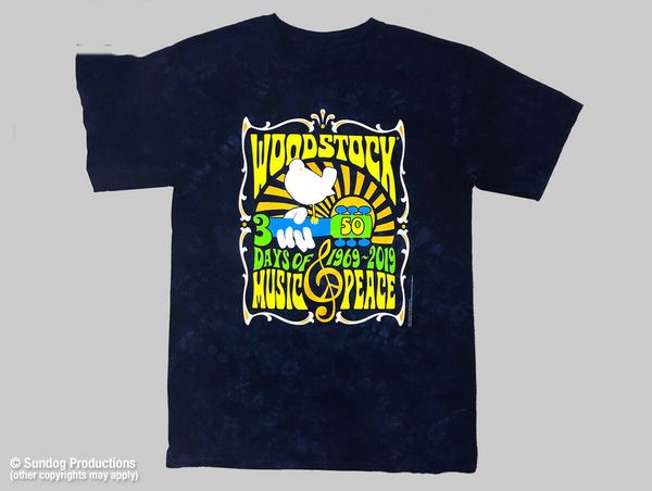 

t-shirt gren s-2xl neu authentisch woodstock 50. jahrestag t-shirt gym tee shirt
