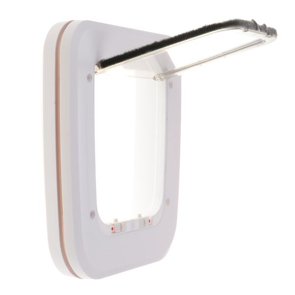 

4 - way locking flap cat door, pet lockable flap door suitable upvc or glass