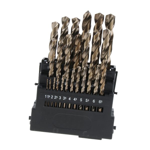 

25 piece hss colbalt m35 twist drill bit set 1-13mm sharp abrasion resistant