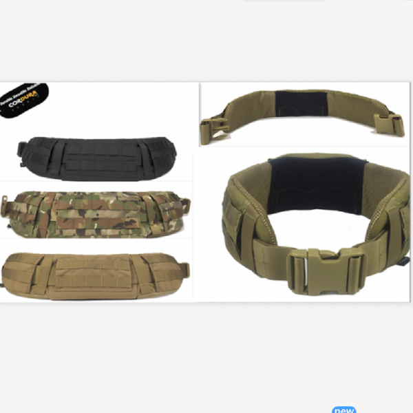 

tc0049 tactical waistband molle belt imported cordura dupont fabric, Black;gray
