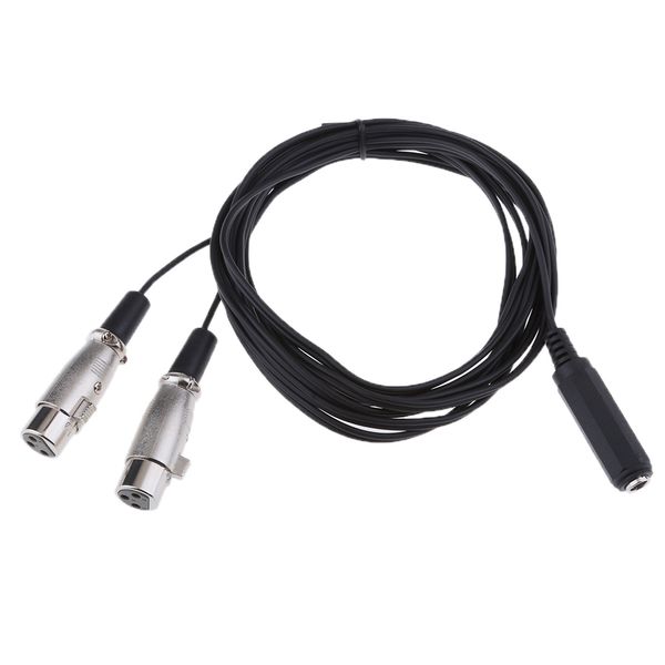 

10ft 6.35mm trs to dual xlr female for mixer amplifier premium audio mono cable