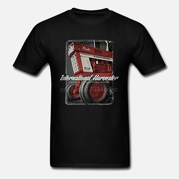 

silver international harvester turbo farm tractor mens t-shirt(1