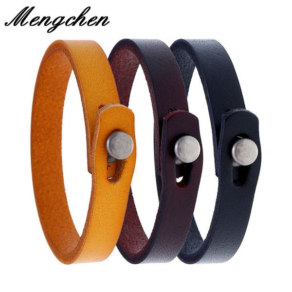 

charm bracelets fashion vintage buckle wrap wristband really leather for women men punk adjustable wide bracelet bangle, Golden;silver