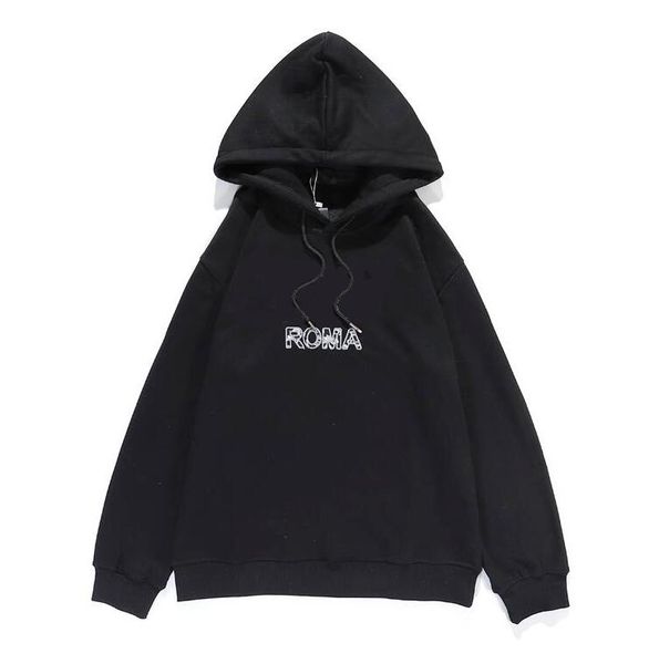 

letters embroidery hoodies for men women sweatshirt 2020 spring autumn women hoodie homme pullovers streetwear hooded m-2xl, Black