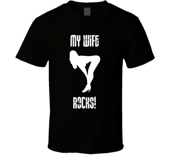 

my wife rocks stripper funny humor black t shirt novelty multi colors tee shirt