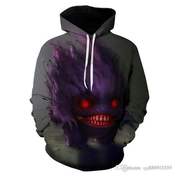 

Mens Women Pullover Hoodies Tokyo Ghoul 3D Digital Print Hooded Sweatshirt Lovers Casual Fashion Wear Males Top Clothes