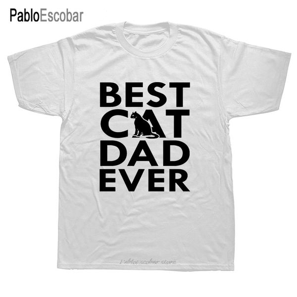 

short sleeve o-neck 3d men short sleeve male t shirt cat dad ever cat lovers funny men's t-shirt