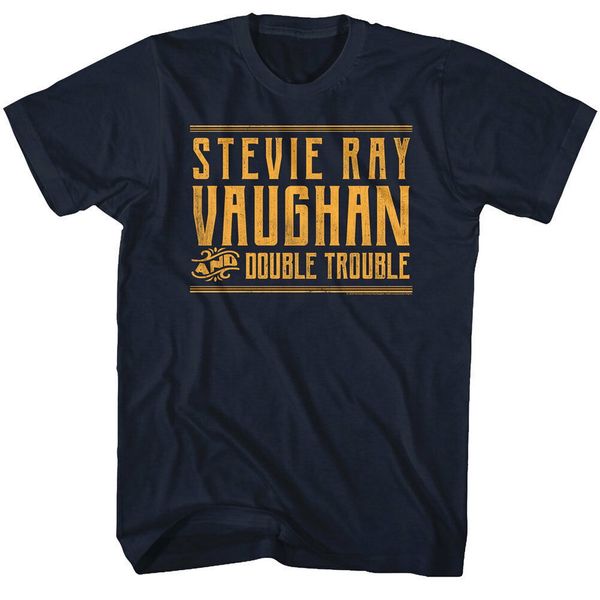 

stevie ray vaughan double trouble t-shirt rock music cotton tee shirt funny