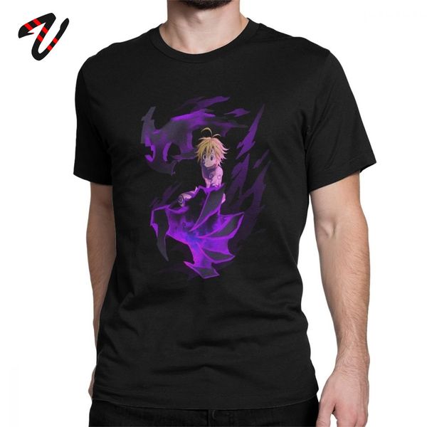 

the seven deadly sins tshirt men t shirts meliodas dragons 100% cotton o-neck t-shirts big size clothes short sleeve tees