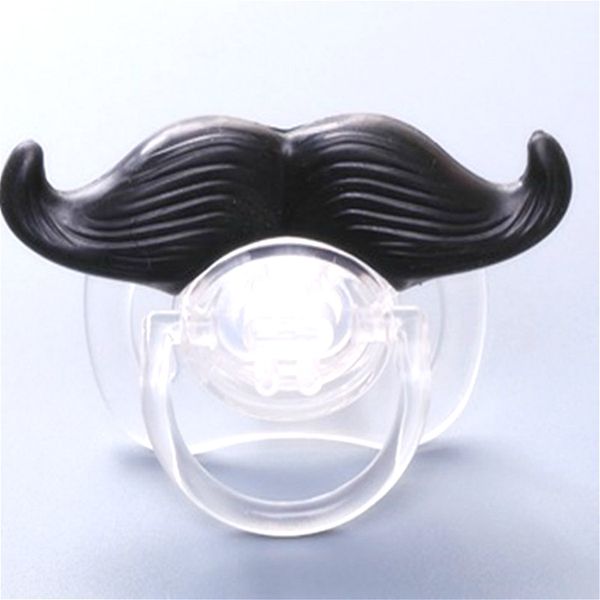 

1pcs baby beard pacifier silicone funny nipple dummy baby soother joke prank toddler orthodontic nipples teether christmas