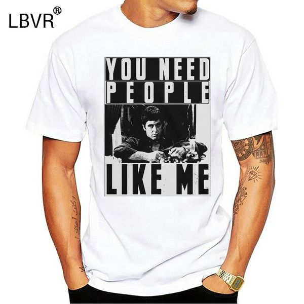 

you need people like me scarface t-shirt print t shirt o-neck short o neck short sleeves boy cotton men tee plus size