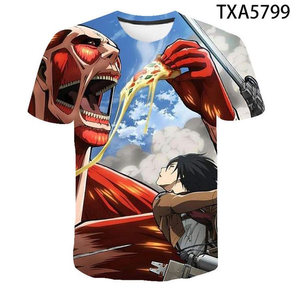 

new attack on titan 3d comfortable trend high-quality 3d print shirts harajuku kawaii hippie men clothing