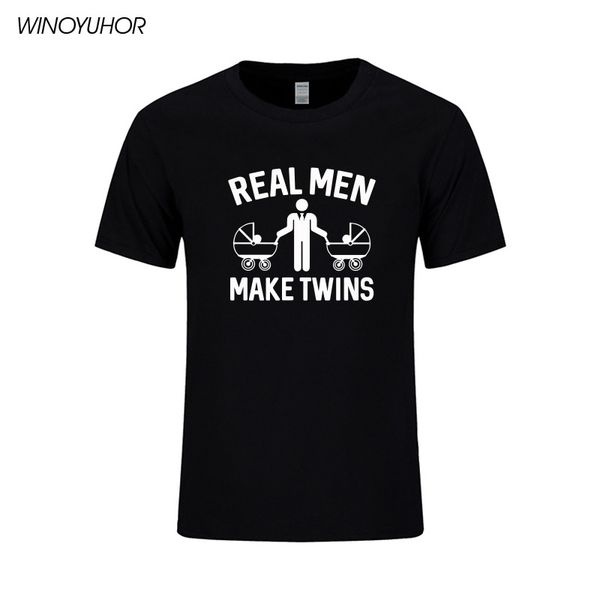 

real men make twins funny printed t shirt men funny father's day present tee camisetas t-shirt