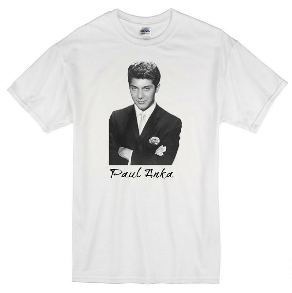 

paul anka teen idol retro album music singer diana white t-shirt