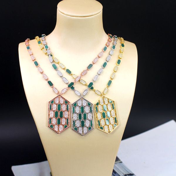

classic fashion copper jewelry for women malchite stone party necklace, Silver