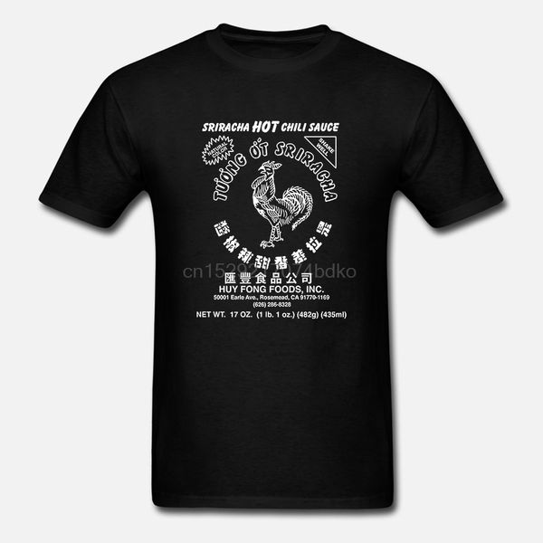 

sriracha chili sauce t-shirt quality t shirts men printing short sleeve o neck t shirt cotton cool design 3d