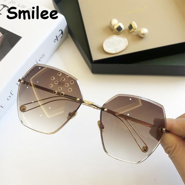 

sunglasses crystal rimless oversized square women men shades designer sun glasses fashion lunettes de sol, White;black
