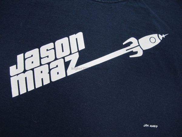 

jason mraz - on tour 2003 - waiting for my rocket to come mens xl navy t-shirt