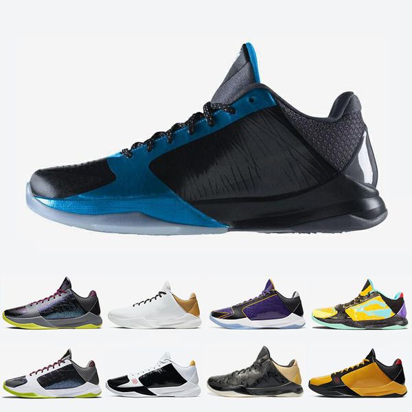 

big stage mens basketball shoes chaos ii 5 proto triple black bruce lee 5s metallic gold fashion men trainers sports sneakers 7-12