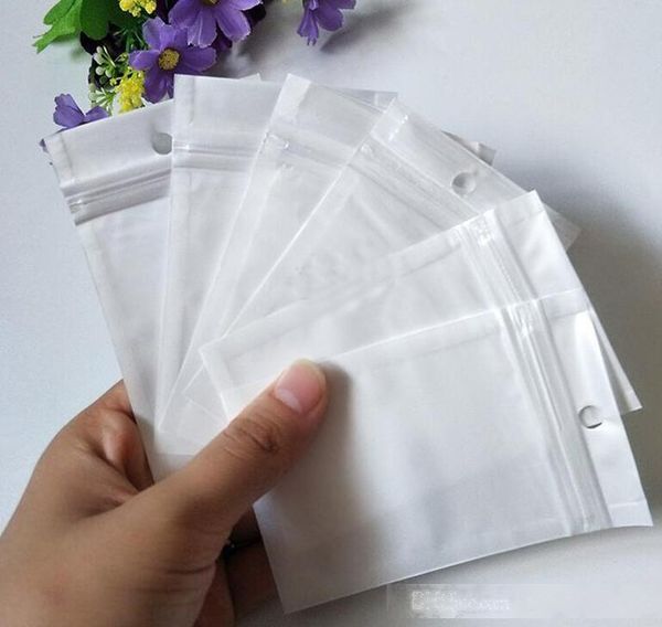 

small 6*10cm white/clear self seal zipper plastic packing bag storage bag for card reader ring finger holder display
