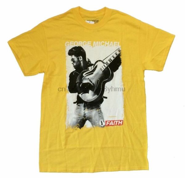 

george michael faith image yellow t shirt new licensed merch