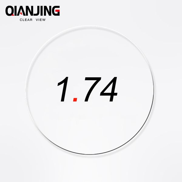 

qianjing 1.74 index ultrathin lens prescription myopia presbyopic astigmatism aspheric hard resin eyeglasses lenses ultralight