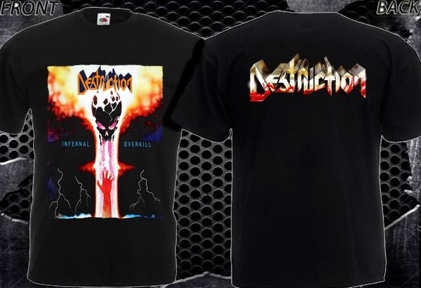 

new t-shirt уничтожение infernal overkill dtg напечатанной tee рукава boy хлопок мужчины футболка верхней тройник