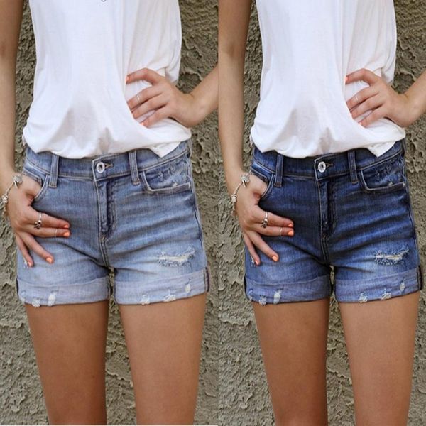 

women's jeans ladies denim shorts ripped women pants, Blue