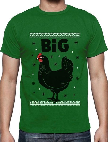 

2020 men's fashion big black cock funny ugly christmas t-shirt funny xmas gift funny cotton tee