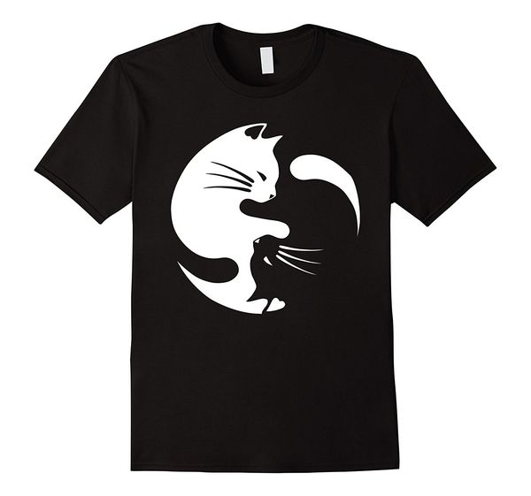 

kitten ying yang - kitten yin yang shirt printed t shirts short sleeve hipster tee men t-shirt cotton 100% tee plus size